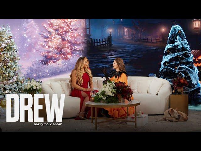 Mariah Carey Challenges Drew Barrymore in Game of Christmas vs Halloween Taboo