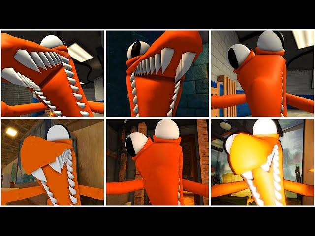 Rainbow Friends ORANGE JUMPSCARES In Different Spots