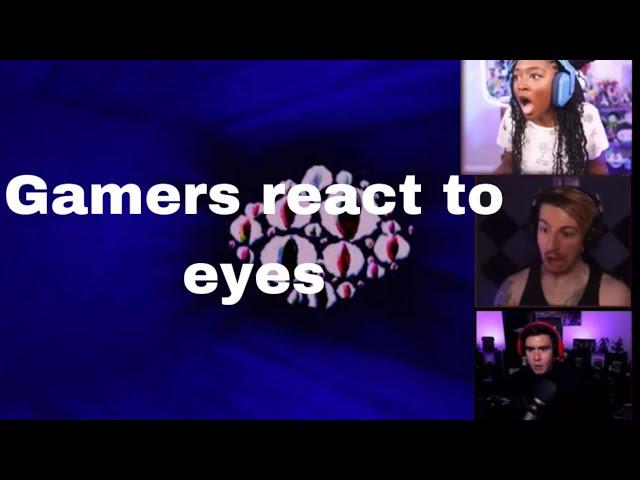 Gamers react to their first appearance of eyes - (Roblox Doors)