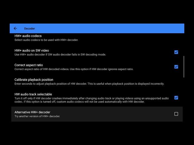 MX Player Pro Decoder Settings If you have NO SOUND.