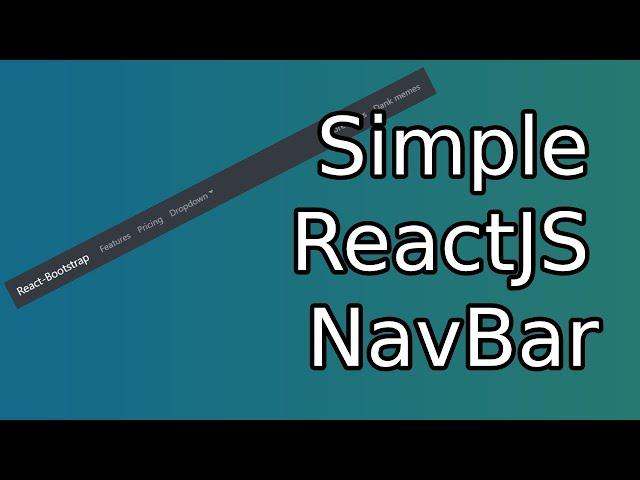 Make a Simple ReactJS NavBar From React-BootStrap