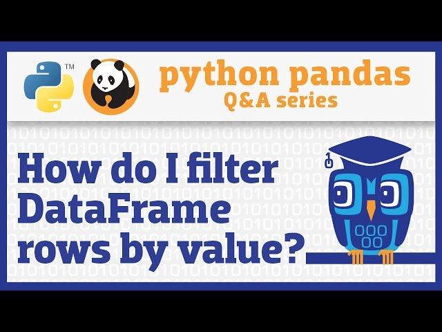 How do I filter rows of a pandas DataFrame by column value?