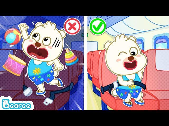 Bearee, Let’s Buckle Up! | Air Plane Safety for Kids | Seat Belt Cartoon | @BeareeOfficial