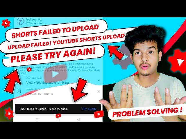 Short failed to upload. Please try again || Try Again YT Studio || Youtube Shorts Failed 2023