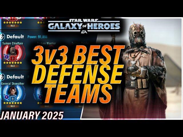 BEST 3v3 DEFENSE TEAMS (January 2025) #starwars #galaxyofheroes #grandarena #gac #swgoh