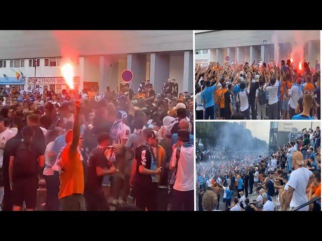 Frankfurt & Marseille Fans Take Over The City Before The Champions League Match I Crazy Scenes