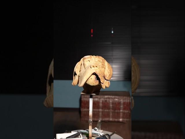 Why Does This Dog Sculpture Look So Sad? #woodcarving