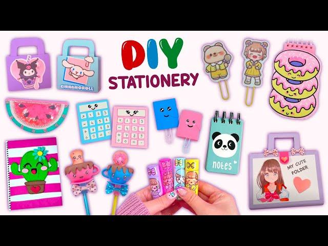 20 DIY STATIONERY IDEAS  SCHOOL SUPPLIES TO MAKE AT HOME - Sanrio Craft, Kawaii Stamp and more...