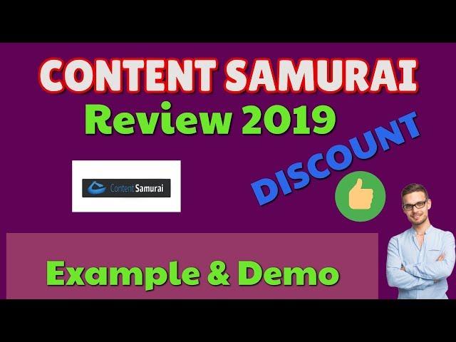 Content Samurai Review 2019 | Discount | Example & Demo | Black Friday | Now Vidnami Review