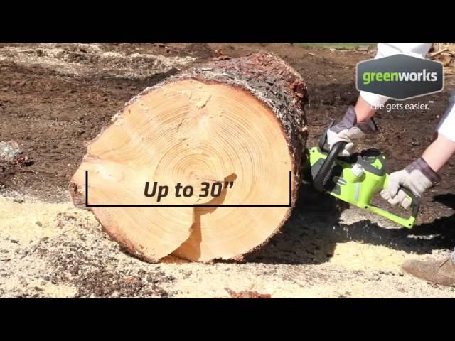 Аккумуляторная цепная пила GreenWorks GD40CS40" - Садовые Механизмы