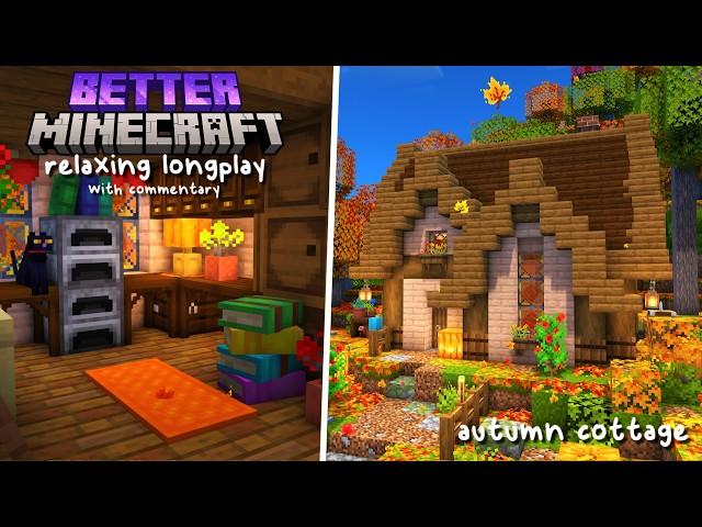 Cozy Autumn Better Minecraft Longplay (with commentary)  Autumn Cottage 