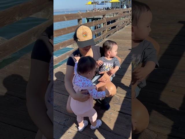 Babies Flirting on the Pier in San Luis Obispo  #shorts #ivf #success