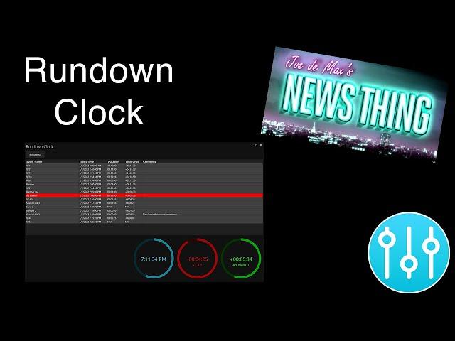 How to use Central Control Rundown Clock (Feat. Triggers and NDI Production Clocks!)