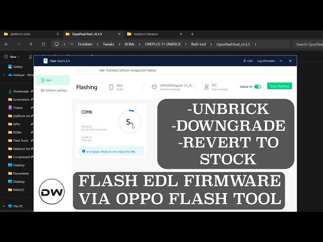 How to Flash EDL Firmware on OnePlus via Oppo Flash Tool