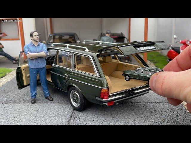 1:18 Mercedes-Benz S123 200 T-Model, Cypress green - Norev [Unboxing]