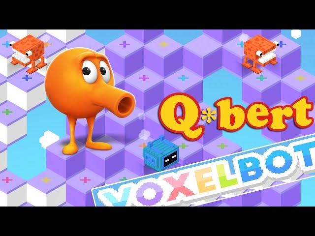 Voxel Bot game - new Q*bert. Full walkthrough level 1 - 60.