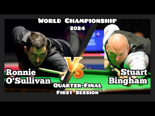 Ronnie O'Sullivan vs Stuart Bingham - World Championship Snooker 2024 - Quarter-Final -First Session