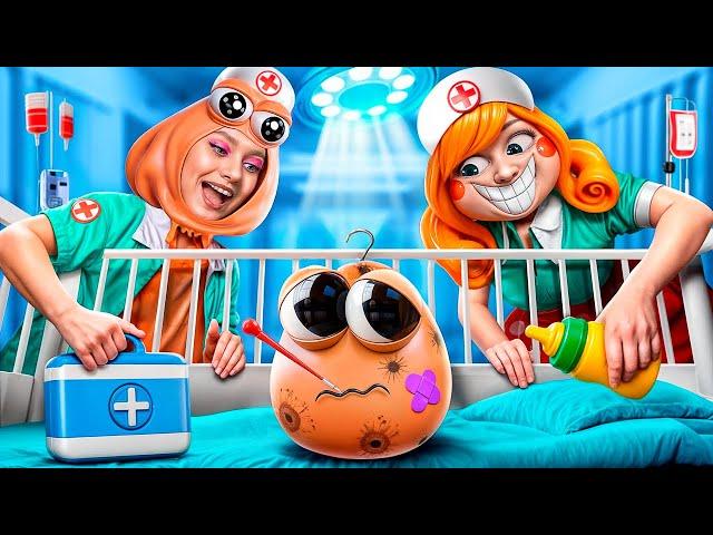 Hôpital POU ! Hôpital pour les Héros de Jeux Vidéo ! Poppy Playtime dans la Vraie Vie !