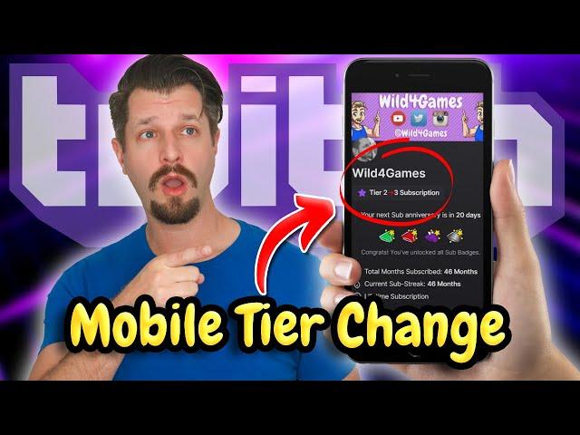 Change, Upgrade or Downgrade Sub Tiers On Twitch Mobile (iOS/Android)