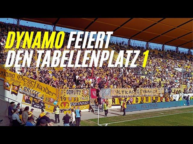 Dynamo Dresden erstmals seit 2012 in Aachen I Fans + Mannschaft feiern den Tabellenplatz 1  08.03.25