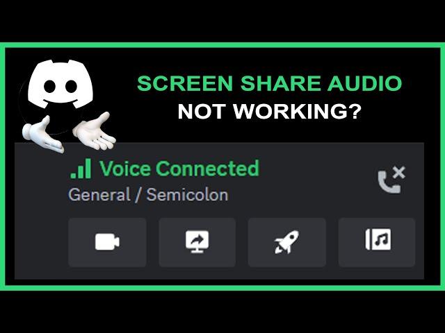 How To Fix Screen Share Audio Not Working - Stream with Sound on Discord