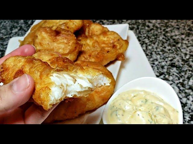 Easy Crispy Battered Fish Recipe | Lemon Herb Tartar Sauce Recipe