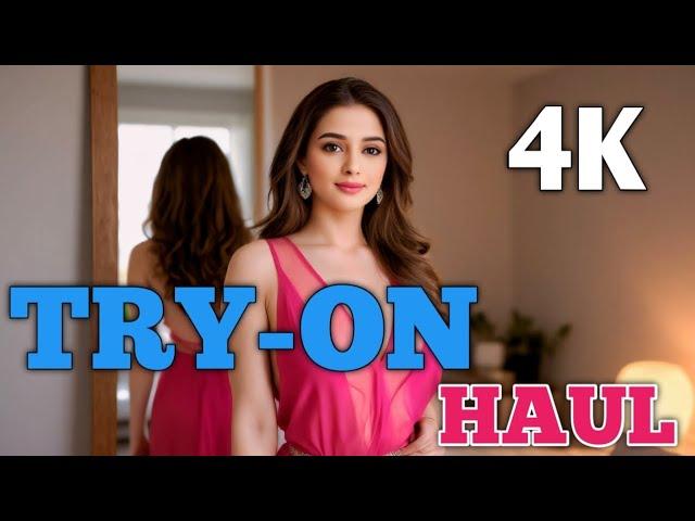 Plus Size Lingerie & Bikini Try-On Haul in 4K | Wet vs Dry Lookbook | Sheer & Transparent Styles