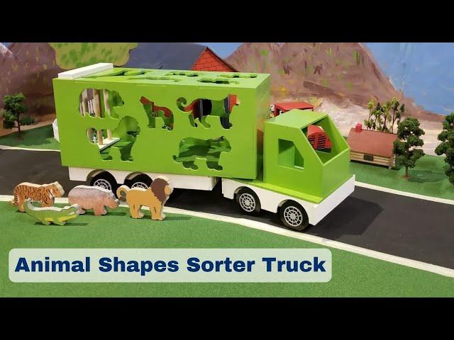 Animal Shapes Sorter Truck  - Exploring Shapes with a Shape Sorter