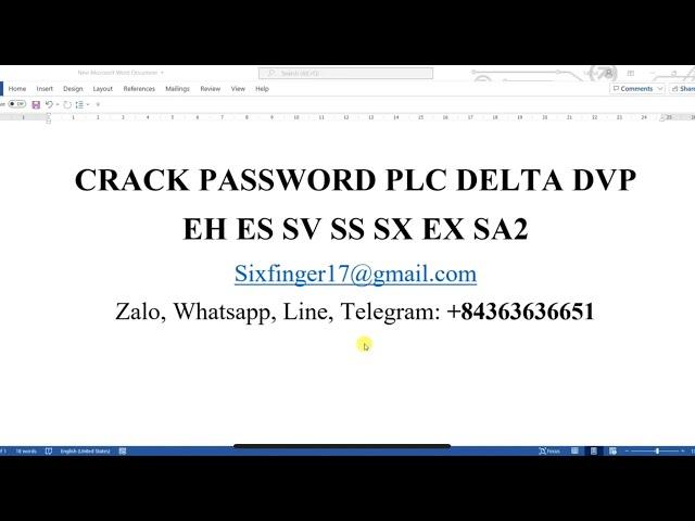 Crack Password Plc Delta DVP EH ES SV SS SX EX SA2 | Mở Khoá Plc Delta DVP EH ES SV SS SX EX SA2