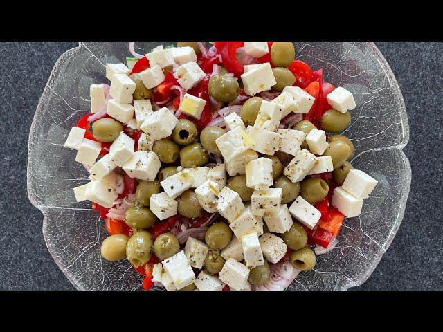 Leicht und lecker in den Sommer. Der beste griechische Salat. Schnell und lecker  #26