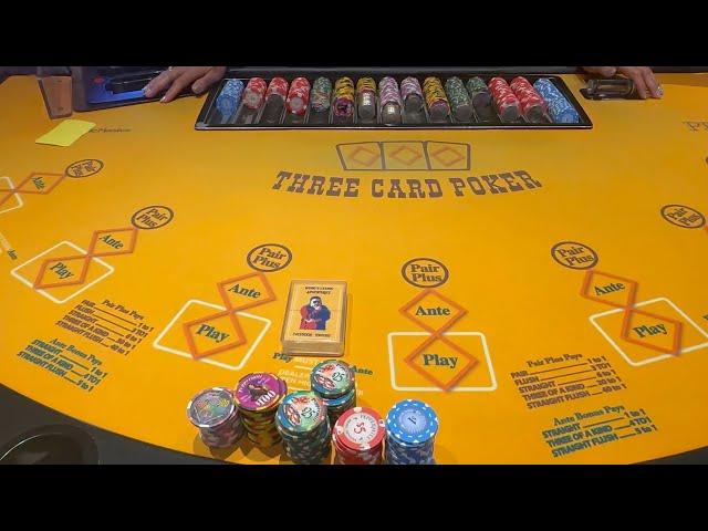 3 CARD POKER!!! LIVE UNEDITED ACTION!! WHAT’S THE BEST HAND I CAN GET ?!?! PEPPERMILL CASINO IN RENO