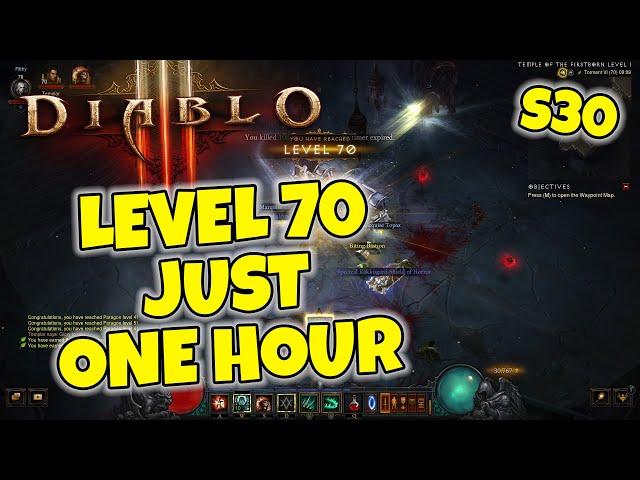 1-70 in ONE HOUR Diablo 3 Season 30 (Not using Challenge Rift Bag)