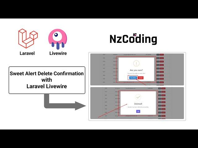 Sweet Alert Delete Confirmation With Laravel Livewire