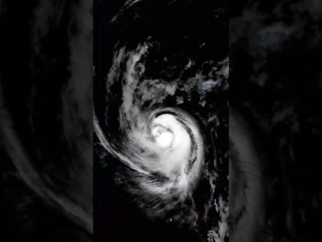 24 hour satellite imagery of hurricane Margot #weather #hurricane #viral #sky