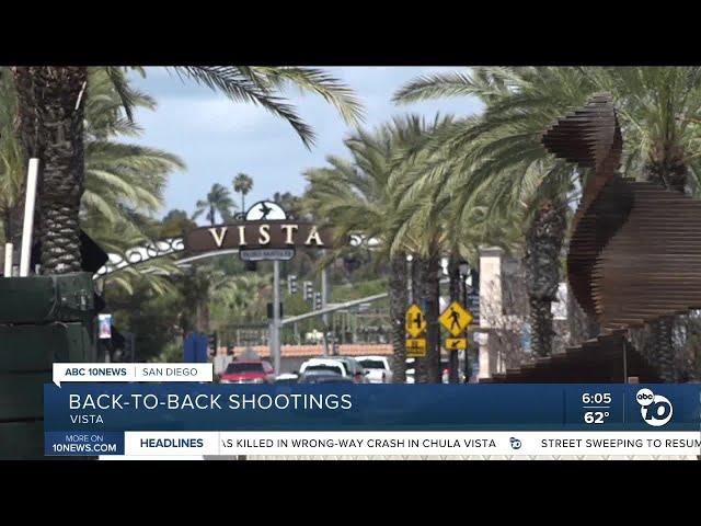 Sheriff investigating back-to-back shootings in Vista