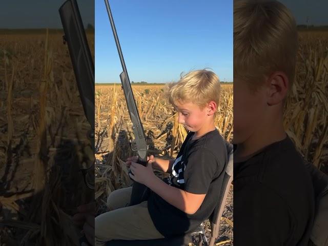 My son finally shooting birds in flight!! Best day ever full video dropping Sunday!    #hunting