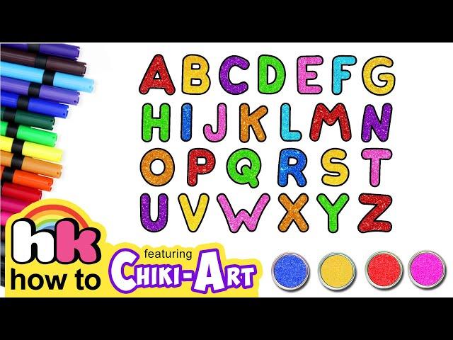 How to Draw and Write Alphabets | ABC Drawing | Chiki Art | HooplaKidz HowTo