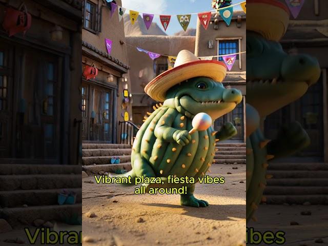Sombrero Cactus-Croc Dancing Cumbia!