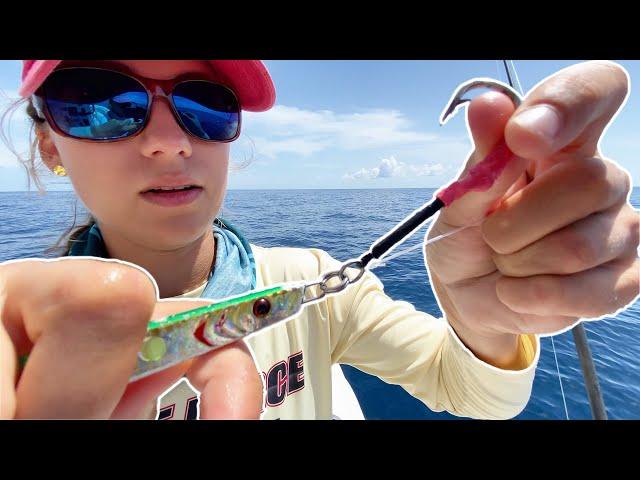 HIGH SPEED VERTICAL JIGGING  Battling sharks and cudas - How to vertical jig | Gale Force Twins