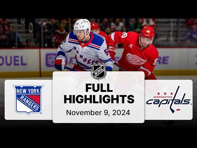 NHL Highlights | Rangers vs. Red Wings - November 9, 2024