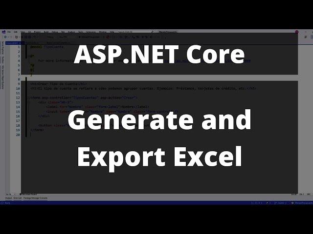 Export to Excel - ASP.NET Core