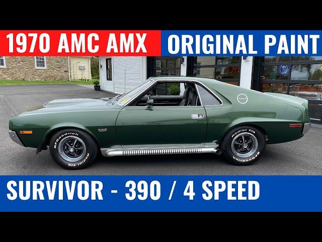 1970 AMC AMX - 390 CI / 4 Speed - Survivor with Original Paint - Walkaround