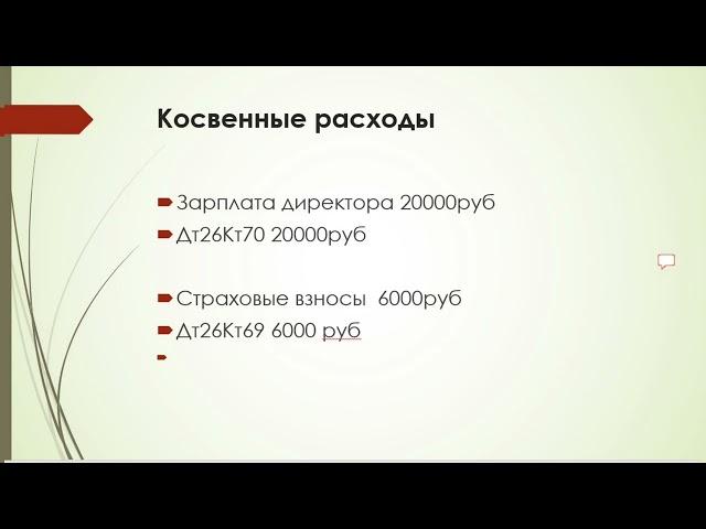 Распределение косвенных расходов. Расчет себестоимости