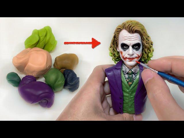 Joker (The Dark Knight; Heath Ledger) made from polymer clay, sculpturing process【Clay Artisan JAY】