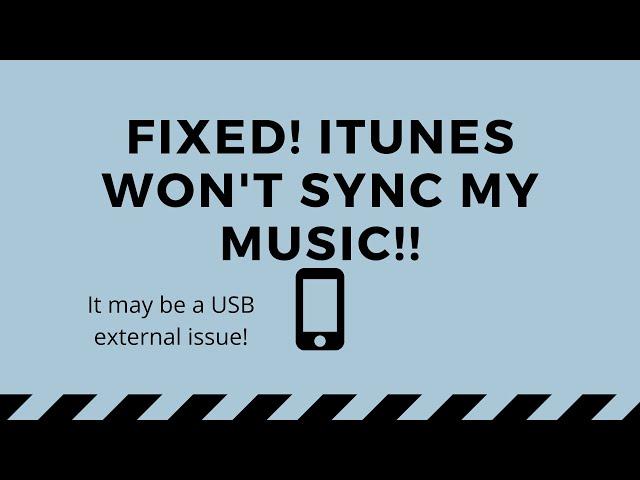 FIXED iTunes Library Doesn't Send or Sync Music to my iPhone Not Syncing