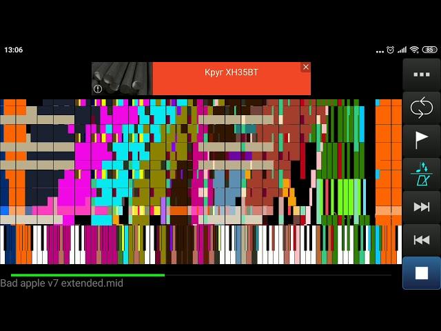 [Black MIDI] Bad Apple v7 extended one tempo mode (Vedroid Run)