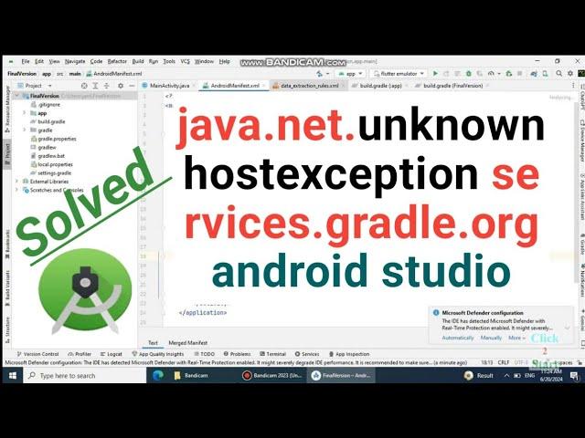 java.net.unknownhostexception services.gradle.org android studio