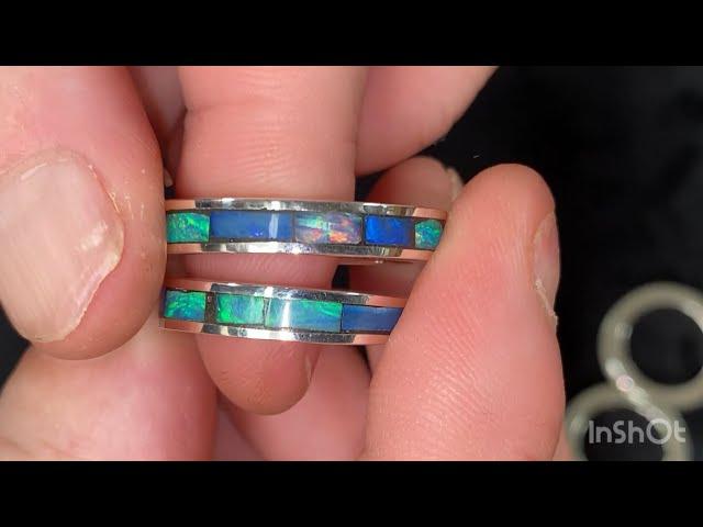 Opal inlay rings: how I make them.