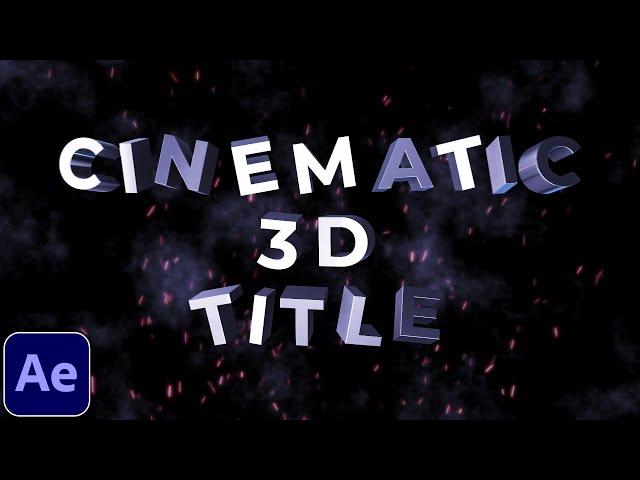 3D Cinematic Title Animation Tutorial in After Effects | Element 3D Text Animation