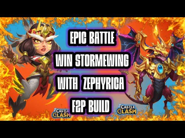 Epic Battle December 2022 |  Win Stormwing With Zephyrica F2P Build| #castleclash #cbcevent